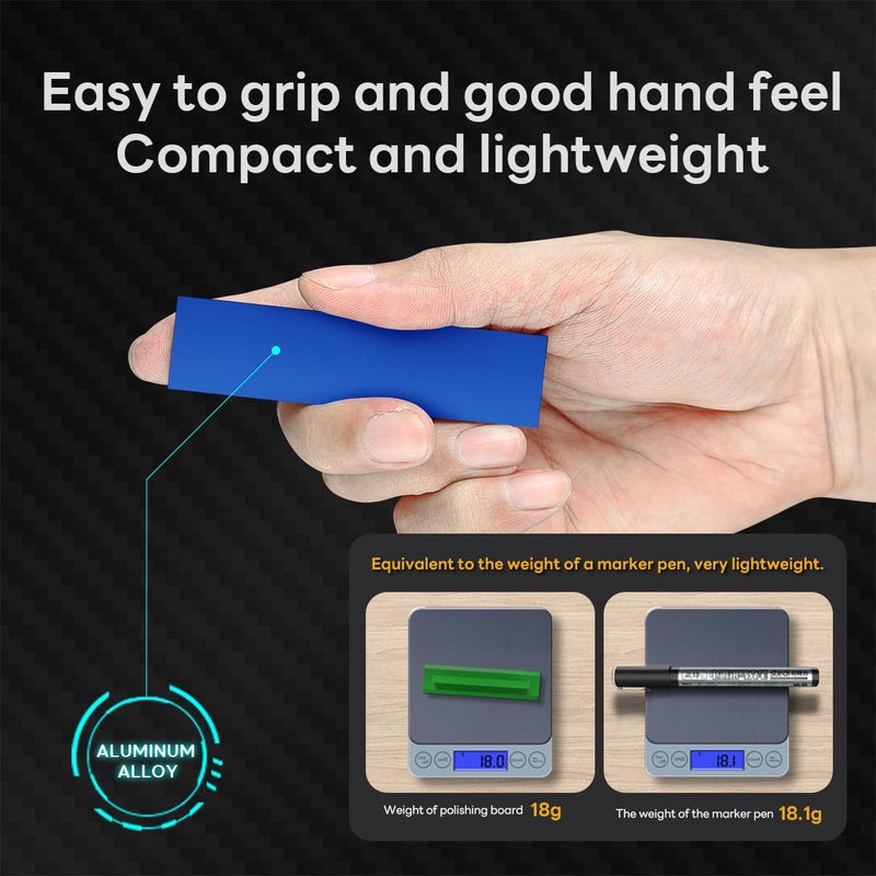 Stedi Metal Sanding Sticks 4PCS, Hobby Model Tools for Gundam, Scale Military Model, 3D Resin Parts, Wood, Perfect for Sanding Small Areas, Blue - Image 2